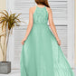 Halter A Line Chiffon Lace Junior Bridesmaid Dress