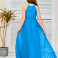 Halter A Line Chiffon Lace Junior Bridesmaid Dress