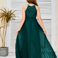 Halter A Line Chiffon Lace Junior Bridesmaid Dress