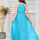 Halter A Line Chiffon Lace Junior Bridesmaid Dress