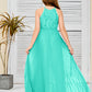 Halter A Line Chiffon Lace Junior Bridesmaid Dress