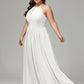 Halter Plus Size Chiffon Bridesmaid Dresses