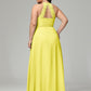 Halter Plus Size Chiffon Bridesmaid Dresses