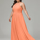 Halter Plus Size Chiffon Bridesmaid Dresses