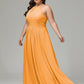 Halter Plus Size Chiffon Bridesmaid Dresses