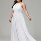 Halter Plus Size Chiffon Bridesmaid Dresses