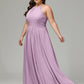 Halter Plus Size Chiffon Bridesmaid Dresses