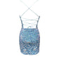 Bodycon V Neck Blue Lace Prom Dresses