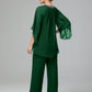 Long Sleeves Chiffon Mother Of The Bride Dress Pants Suits