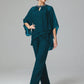 Long Sleeves Chiffon Mother Of The Bride Dress Pants Suits