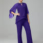 Long Sleeves Chiffon Mother Of The Bride Dress Pants Suits