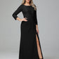 Long Sleeves Floor Length Chiffon Lace Mother Of The Bride Dress
