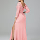 Long Sleeves Floor Length Chiffon Lace Mother Of The Bride Dress