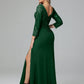 Long Sleeves Floor Length Chiffon Lace Mother Of The Bride Dress