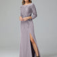 Long Sleeves Floor Length Chiffon Lace Mother Of The Bride Dress