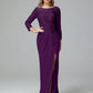 Long Sleeves Floor Length Chiffon Lace Mother Of The Bride Dress