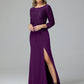 Long Sleeves Floor Length Chiffon Lace Mother Of The Bride Dress