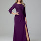 Long Sleeves Floor Length Chiffon Lace Mother Of The Bride Dress