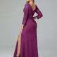 Long Sleeves Floor Length Chiffon Lace Mother Of The Bride Dress