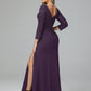 Long Sleeves Floor Length Chiffon Lace Mother Of The Bride Dress