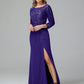 Long Sleeves Floor Length Chiffon Lace Mother Of The Bride Dress