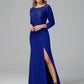 Long Sleeves Floor Length Chiffon Lace Mother Of The Bride Dress