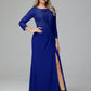 Long Sleeves Floor Length Chiffon Lace Mother Of The Bride Dress