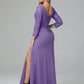 Long Sleeves Floor Length Chiffon Lace Mother Of The Bride Dress