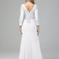 Long Sleeves Floor Length Chiffon Lace Mother Of The Bride Dress
