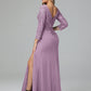 Long Sleeves Floor Length Chiffon Lace Mother Of The Bride Dress