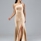 One Shoulder Velvet Bridesmaid Dress With Slit