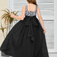 Sleeveless A Line Chiffon Lace Junior Bridesmaid Dress