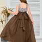 Sleeveless A Line Chiffon Lace Junior Bridesmaid Dress