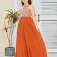 Sleeveless A Line Chiffon Lace Junior Bridesmaid Dress