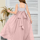 Sleeveless A Line Chiffon Lace Junior Bridesmaid Dress