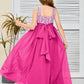 Sleeveless A Line Chiffon Lace Junior Bridesmaid Dress