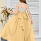 Sleeveless A Line Chiffon Lace Junior Bridesmaid Dress