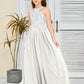 Sleeveless A Line Chiffon Lace Junior Bridesmaid Dress