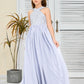 Sleeveless A Line Chiffon Lace Junior Bridesmaid Dress