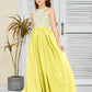 Sleeveless A Line Chiffon Lace Junior Bridesmaid Dress