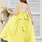 Sleeveless A Line Chiffon Lace Junior Bridesmaid Dress