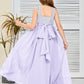 Sleeveless A Line Chiffon Lace Junior Bridesmaid Dress