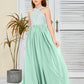 Sleeveless A Line Chiffon Lace Junior Bridesmaid Dress