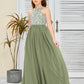 Sleeveless A Line Chiffon Lace Junior Bridesmaid Dress