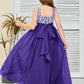 Sleeveless A Line Chiffon Lace Junior Bridesmaid Dress