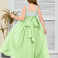Sleeveless A Line Chiffon Lace Junior Bridesmaid Dress