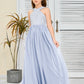 Sleeveless A Line Chiffon Lace Junior Bridesmaid Dress