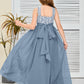 Sleeveless A Line Chiffon Lace Junior Bridesmaid Dress