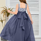 Sleeveless A Line Chiffon Lace Junior Bridesmaid Dress