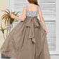 Sleeveless A Line Chiffon Lace Junior Bridesmaid Dress